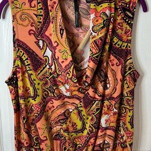 Vibrant Paisley Sleeveless Top